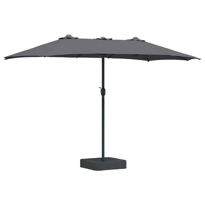 Gartenparasol Anthrazit 385 x 209 x 244 cm Stoff