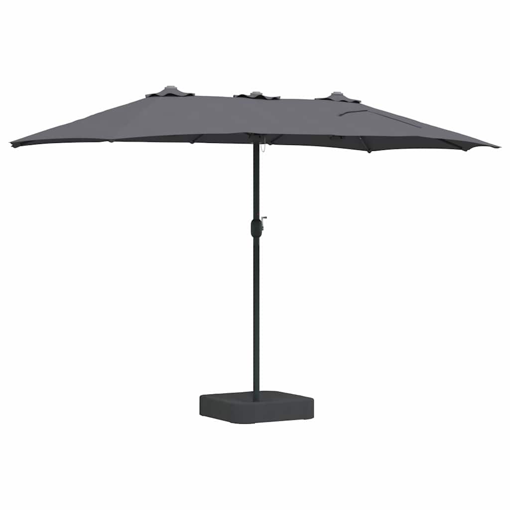 Gartenparasol Anthrazit 385 x 209 x 244 cm Stoff