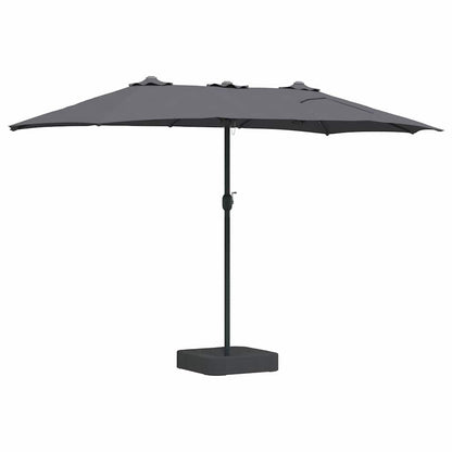 Gartenparasol Anthrazit 385 x 209 x 244 cm Stoff