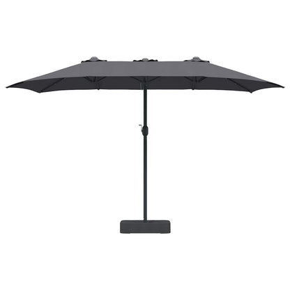 Gartenparasol Anthrazit 385 x 209 x 244 cm Stoff