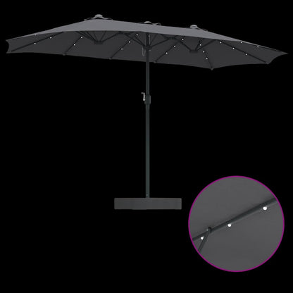 Gartenparasol Anthrazit 385 x 209 x 244 cm Stoff