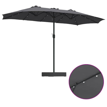 Gartenparasol Anthrazit 385 x 209 x 244 cm Stoff
