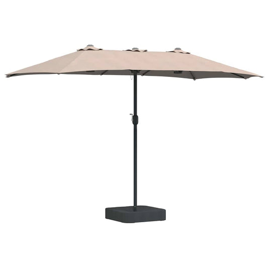 Gartenparasol Taupe 385 x 209 x 244 cm Stoff