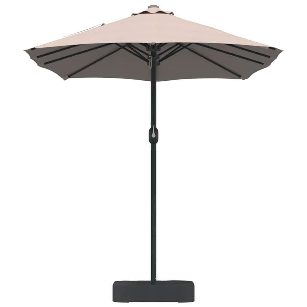 Gartenparasol Taupe 385 x 209 x 244 cm Stoff