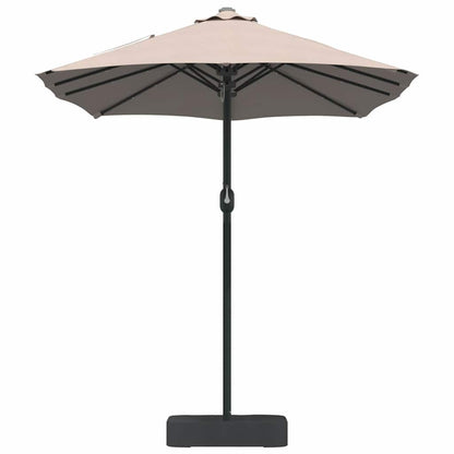 Gartenparasol Taupe 385 x 209 x 244 cm Stoff