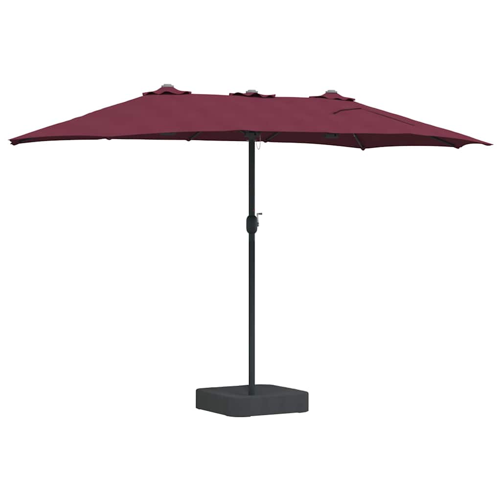 Gartenparasol Bordeauxrot 385 x 209 x 244 cm Stoff