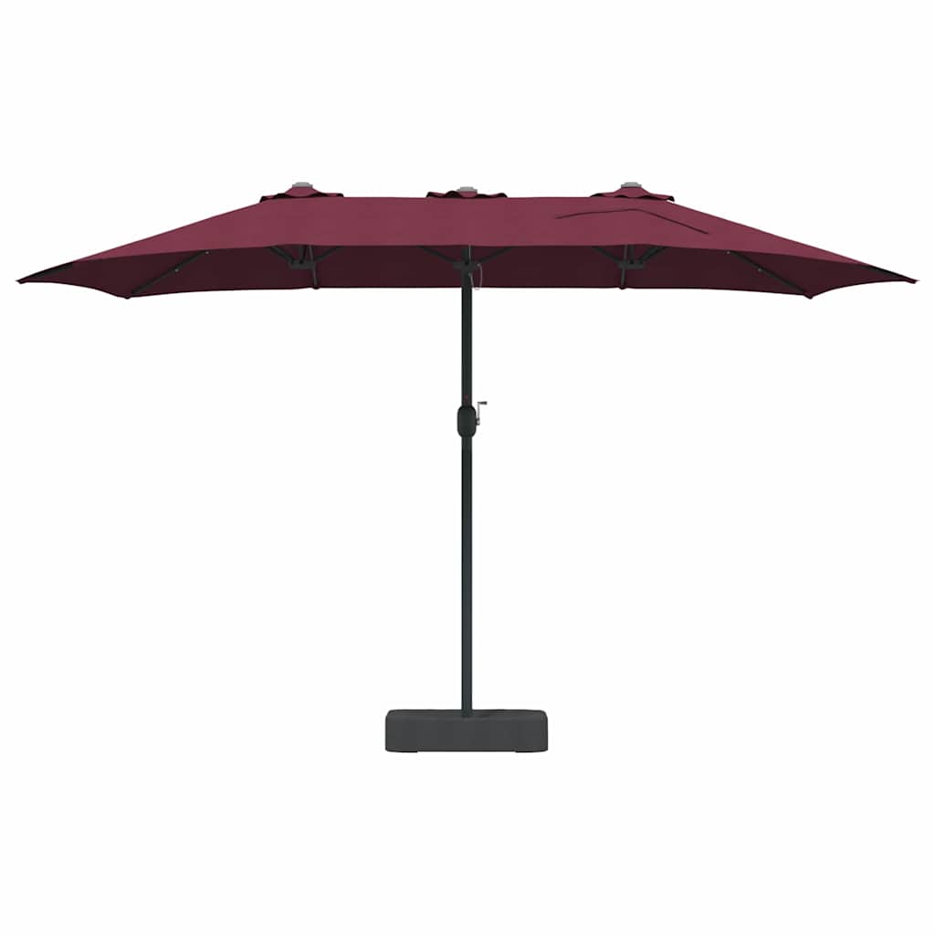 Gartenparasol Bordeauxrot 385 x 209 x 244 cm Stoff