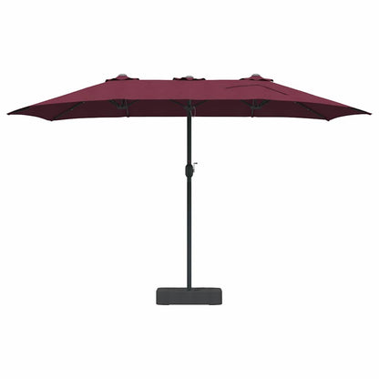 Gartenparasol Bordeauxrot 385 x 209 x 244 cm Stoff