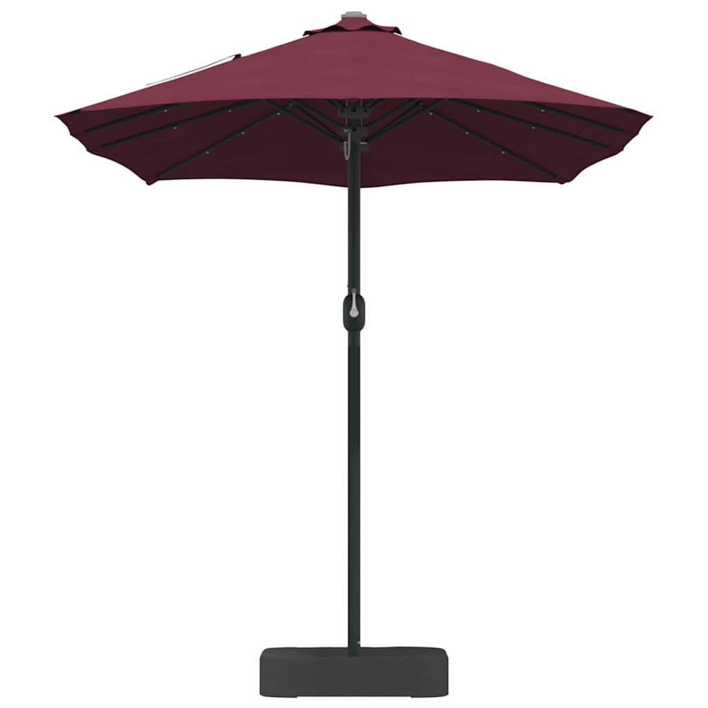 Gartenparasol Bordeauxrot 385 x 209 x 244 cm Stoff