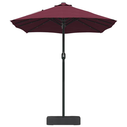 Gartenparasol Bordeauxrot 385 x 209 x 244 cm Stoff