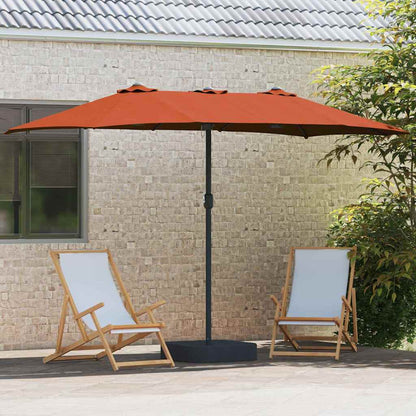Gartenparasol Terrakotta 385 x 209 x 244 cm Stoff