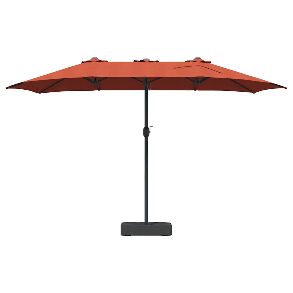Gartenparasol Terrakotta 385 x 209 x 244 cm Stoff