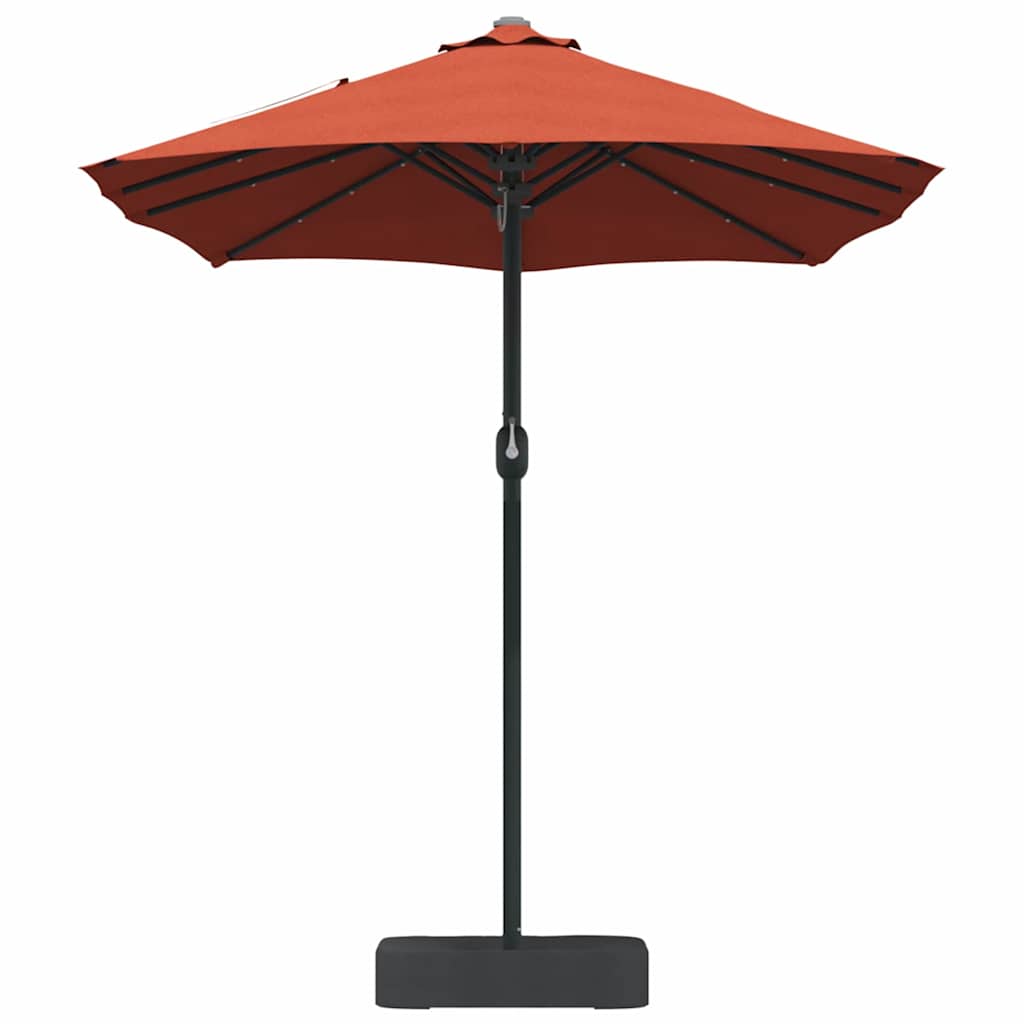 Gartenparasol Terrakotta 385 x 209 x 244 cm Stoff