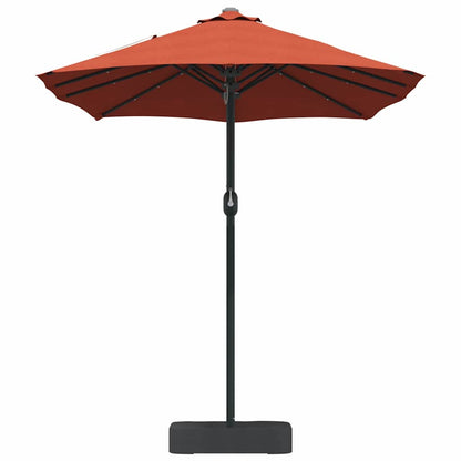 Gartenparasol Terrakotta 385 x 209 x 244 cm Stoff