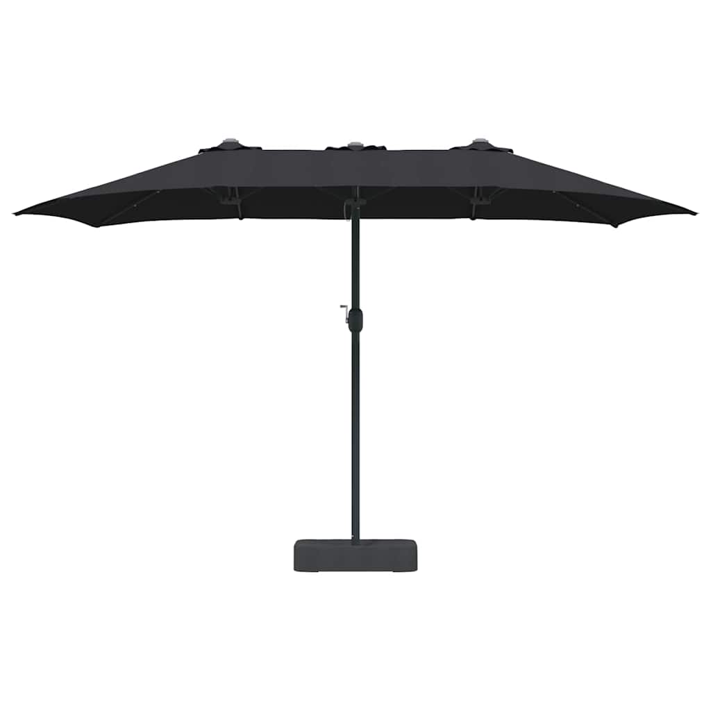 Gartenparasol Schwarz 385 x 209 x 244 cm Stoff