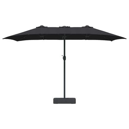 Gartenparasol Schwarz 385 x 209 x 244 cm Stoff