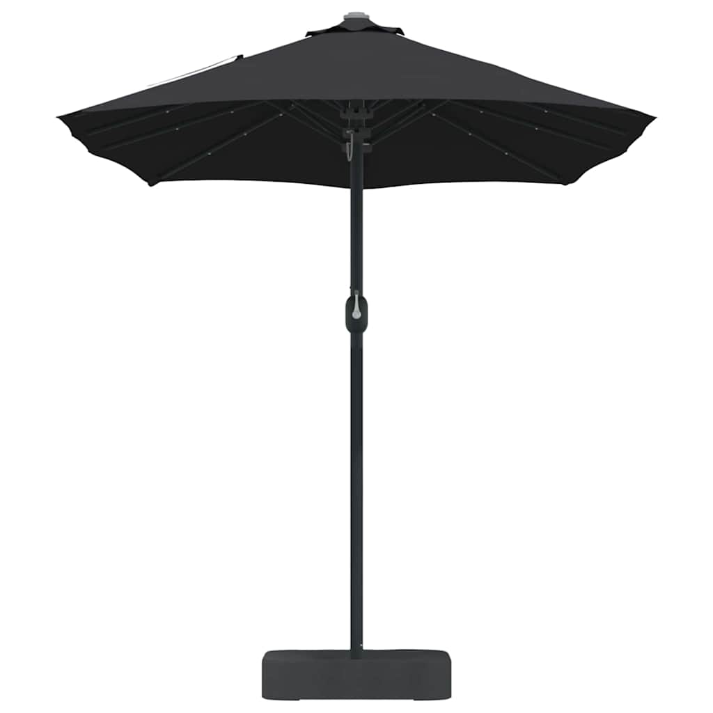 Gartenparasol Schwarz 385 x 209 x 244 cm Stoff