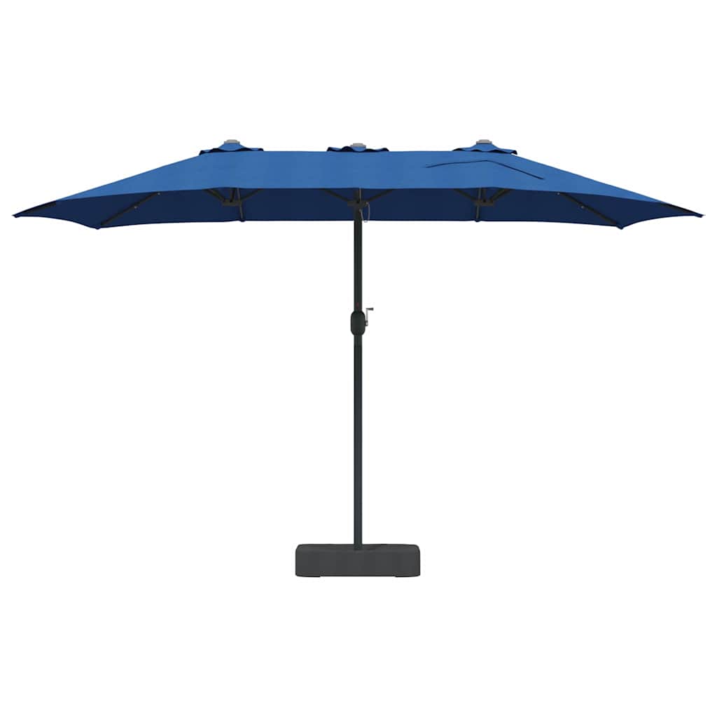 Gartenparasol Blau 385 x 209 x 244 cm Stoff
