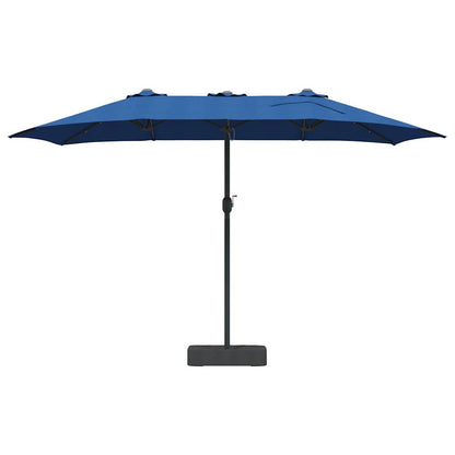 Gartenparasol Blau 385 x 209 x 244 cm Stoff