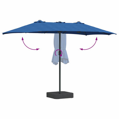 Gartenparasol Blau 385 x 209 x 244 cm Stoff