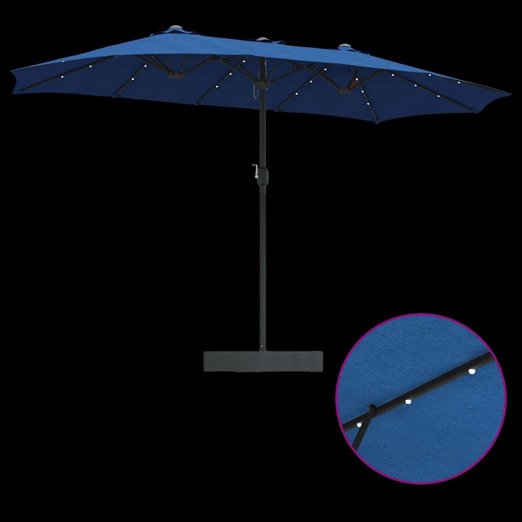 Gartenparasol Blau 385 x 209 x 244 cm Stoff