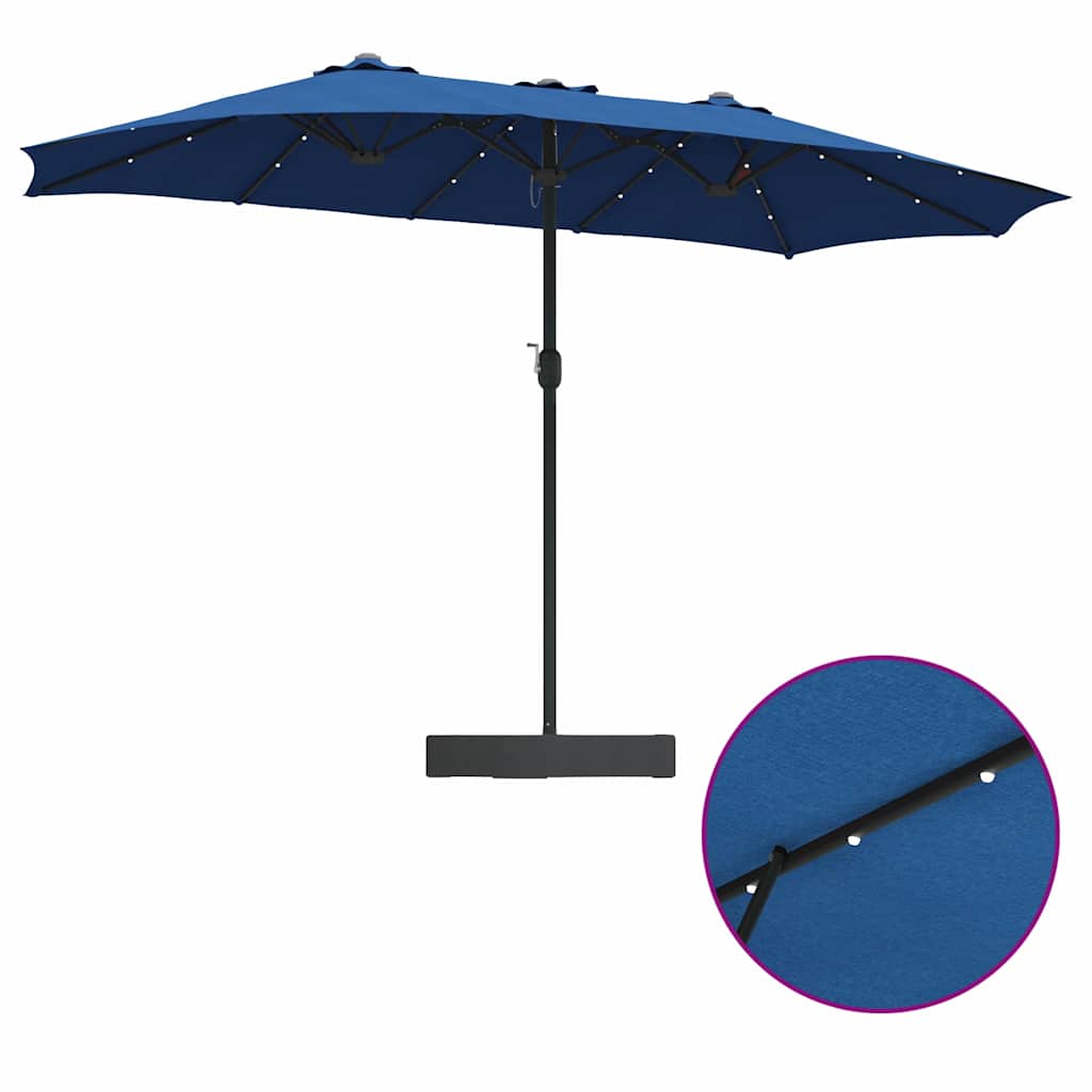 Gartenparasol Blau 385 x 209 x 244 cm Stoff