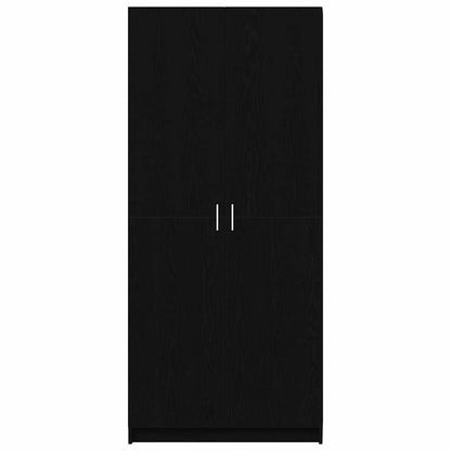 Kleiderschrank mit Tür Schwarz Eichen-Optik 80 x 50,5 x 180 cm