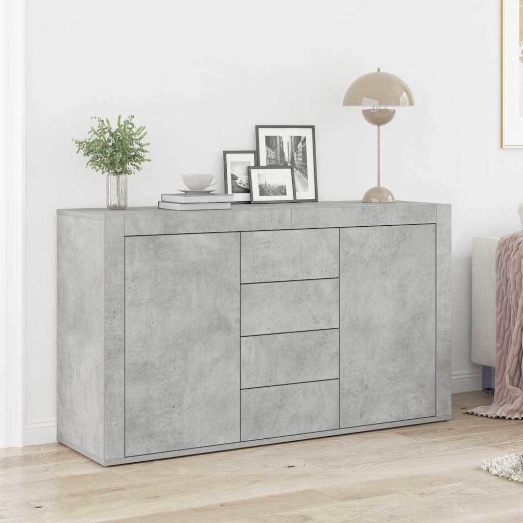 Sideboard Betongrau 120 x 36 x 69 cm Holzwerkstoff