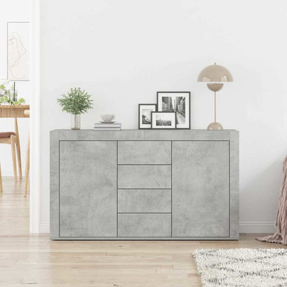 Sideboard Betongrau 120 x 36 x 69 cm Holzwerkstoff