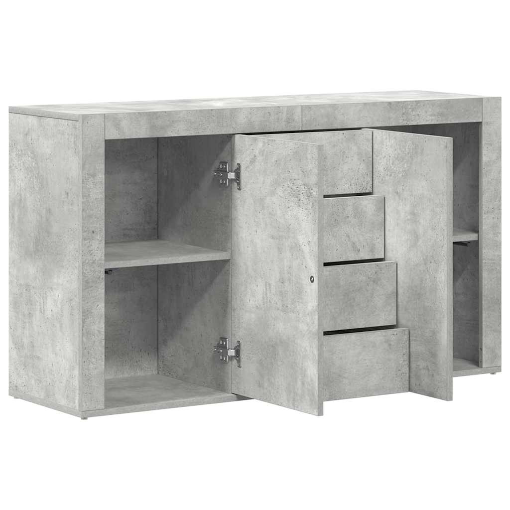 Sideboard Betongrau 120 x 36 x 69 cm Holzwerkstoff