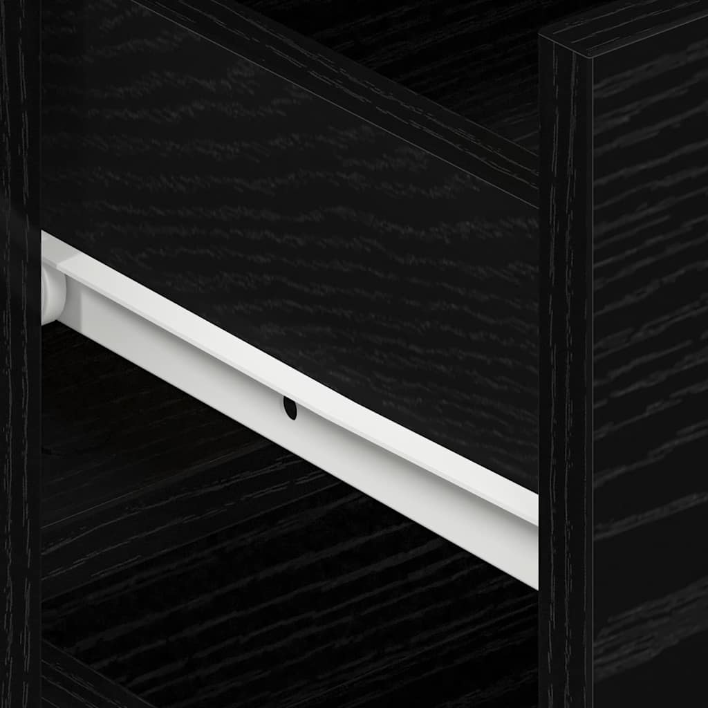 Sideboard Schwarz Eichen-Optik 120 x 36 x 69 cm Holzwerkstoff