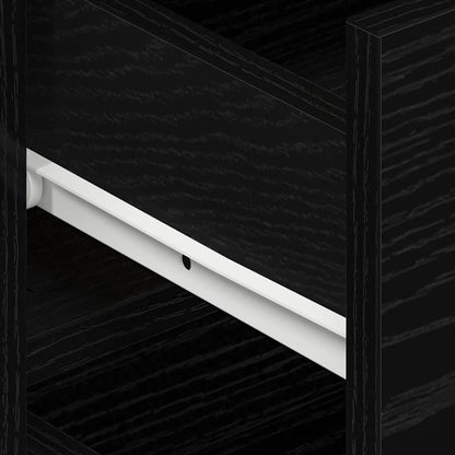 Sideboard Schwarz Eichen-Optik 120 x 36 x 69 cm Holzwerkstoff