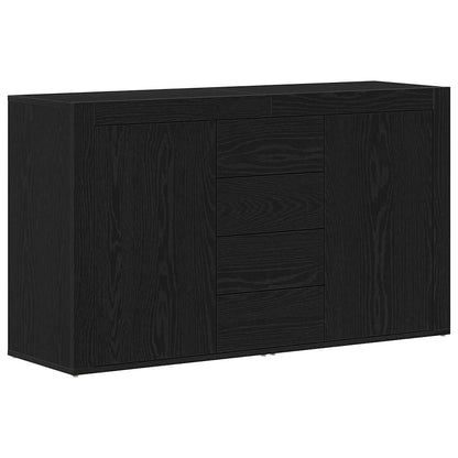 Sideboard Schwarz Eichen-Optik 120 x 36 x 69 cm Holzwerkstoff