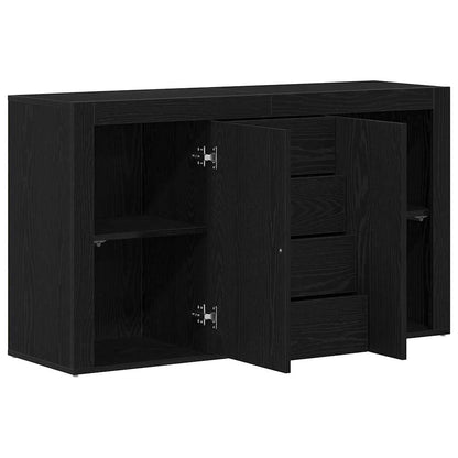 Sideboard Schwarz Eichen-Optik 120 x 36 x 69 cm Holzwerkstoff