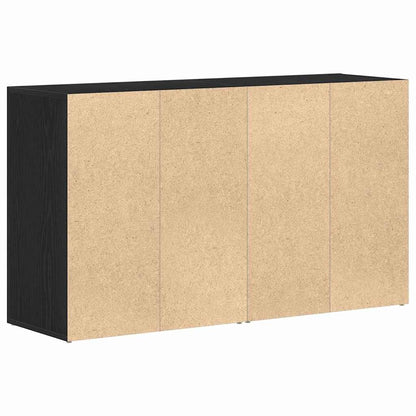 Sideboard Schwarz Eichen-Optik 120 x 36 x 69 cm Holzwerkstoff