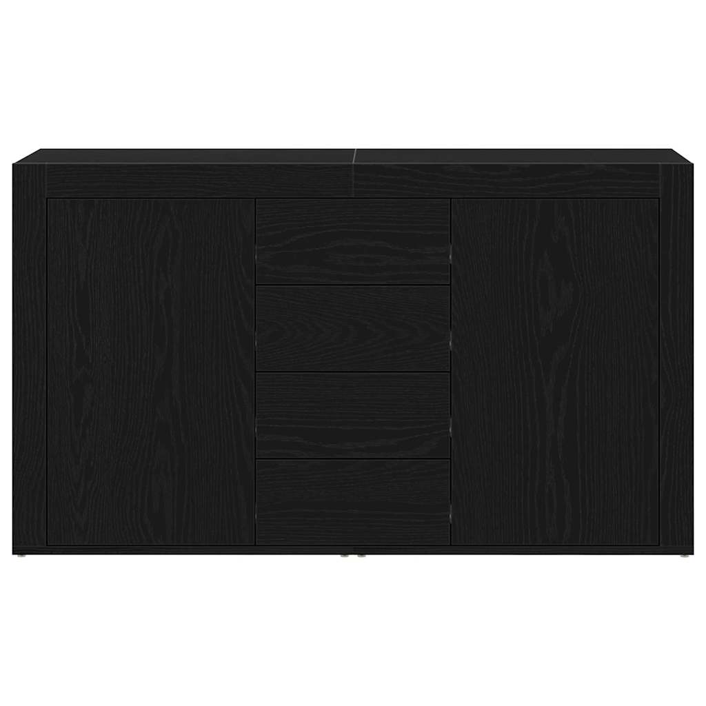 Sideboard Schwarz Eichen-Optik 120 x 36 x 69 cm Holzwerkstoff