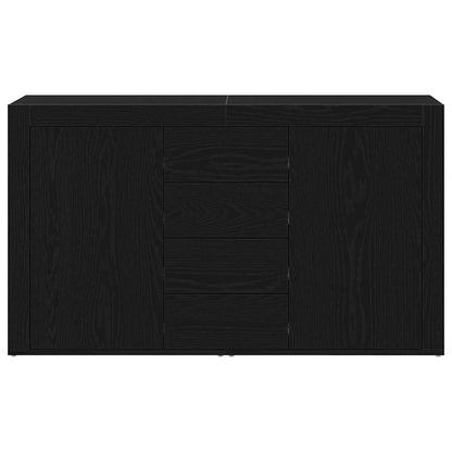 Sideboard Schwarz Eichen-Optik 120 x 36 x 69 cm Holzwerkstoff