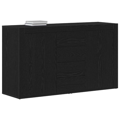 Sideboard Schwarz Eichen-Optik 120 x 36 x 69 cm Holzwerkstoff