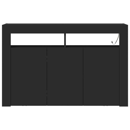 Sideboard Schwarz 116 x 30 x 75 cm Holzwerkstoff