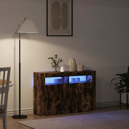Sideboard Räuchereiche 116 x 30 x 75 cm Holzwerkstoff