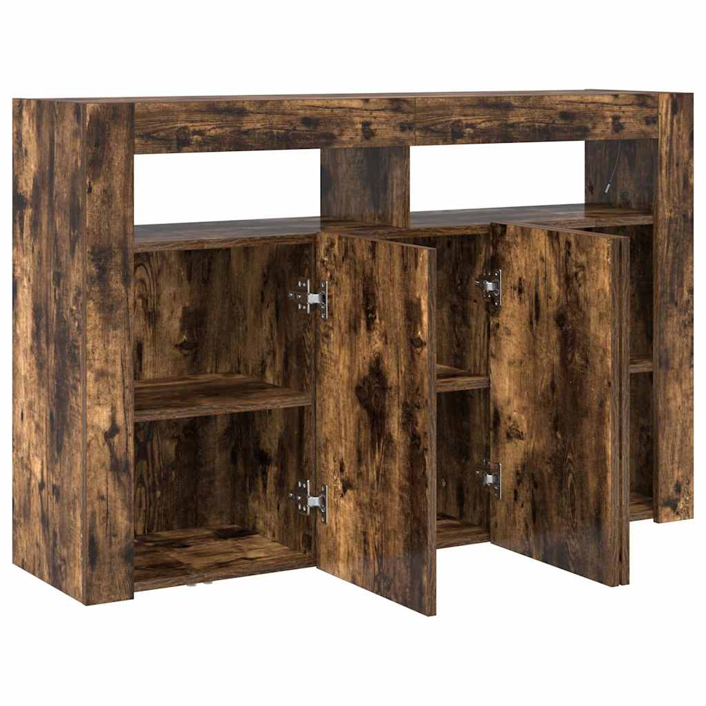 Sideboard Räuchereiche 116 x 30 x 75 cm Holzwerkstoff