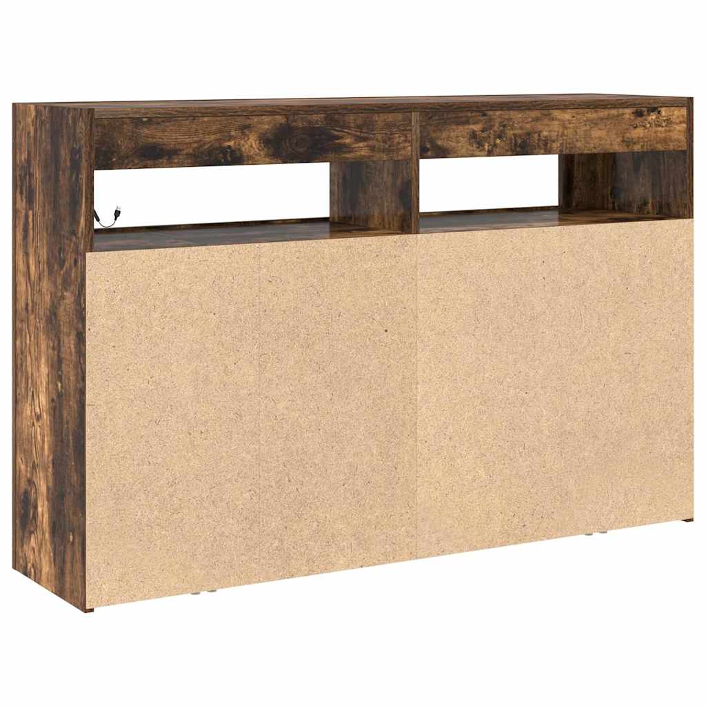 Sideboard Räuchereiche 116 x 30 x 75 cm Holzwerkstoff
