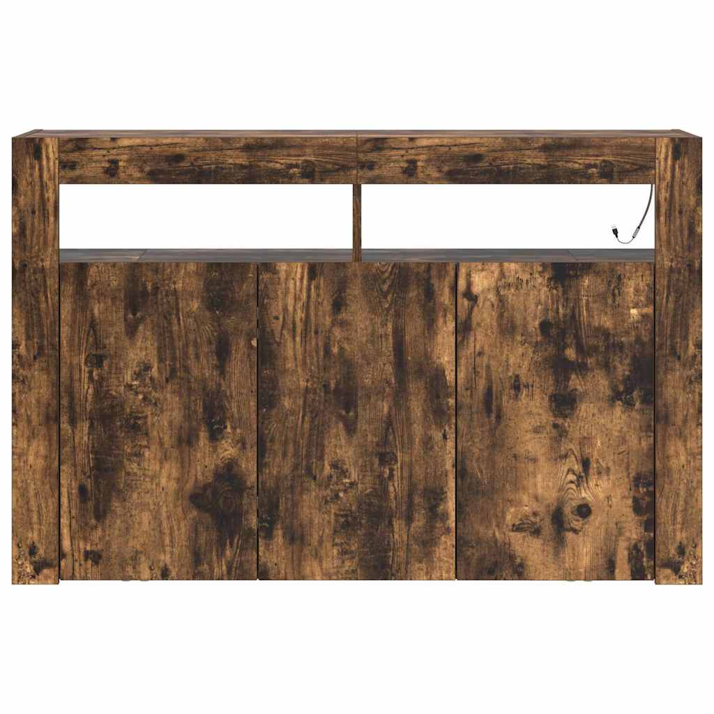 Sideboard Räuchereiche 116 x 30 x 75 cm Holzwerkstoff