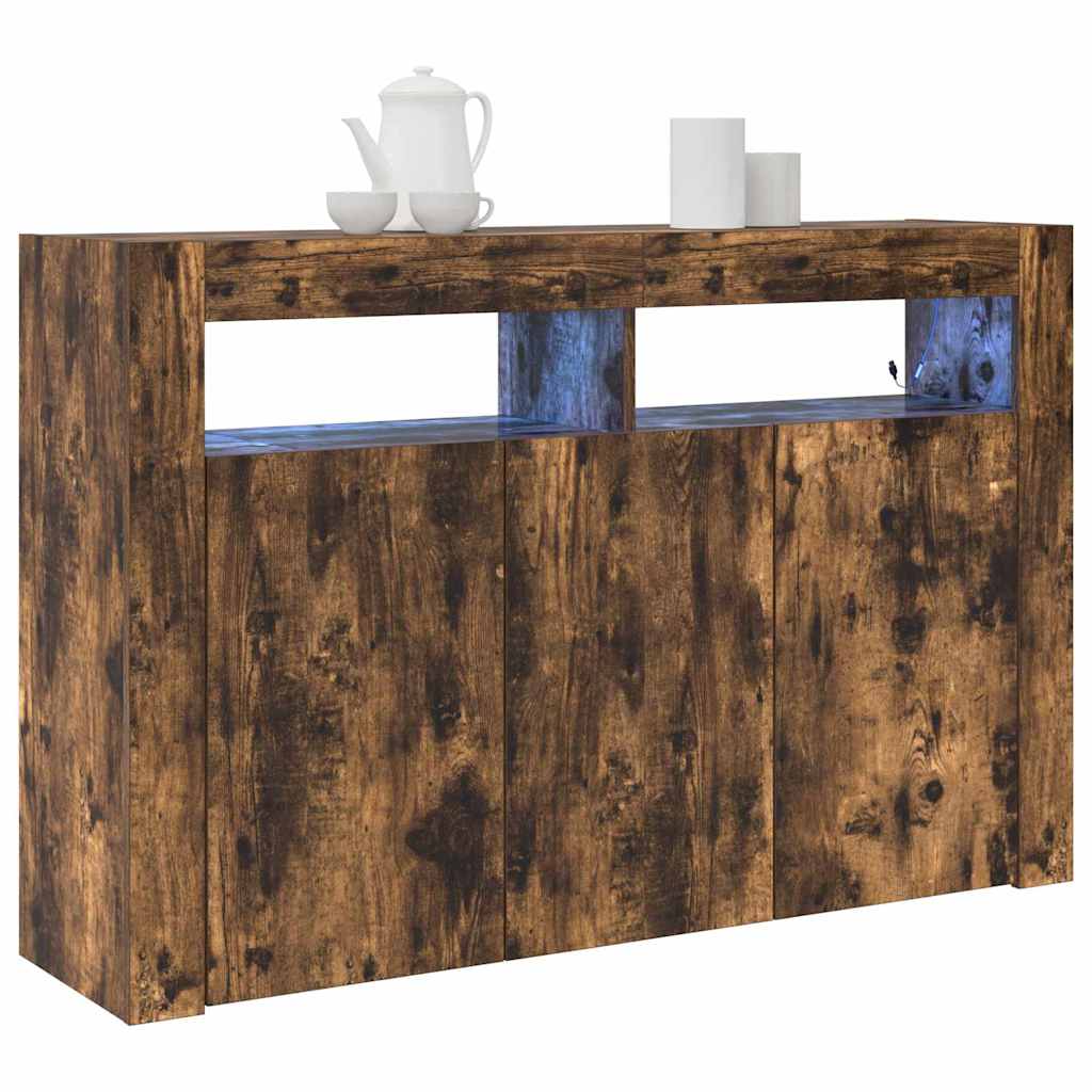 Sideboard Räuchereiche 116 x 30 x 75 cm Holzwerkstoff
