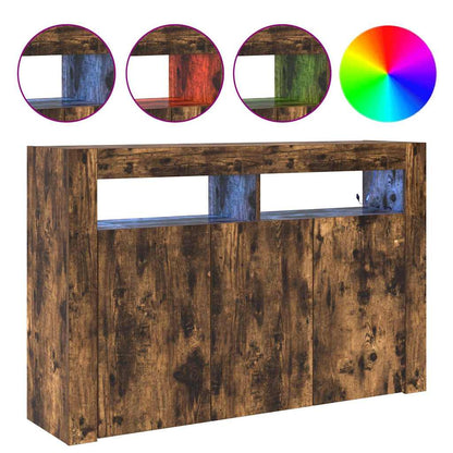 Sideboard Räuchereiche 116 x 30 x 75 cm Holzwerkstoff