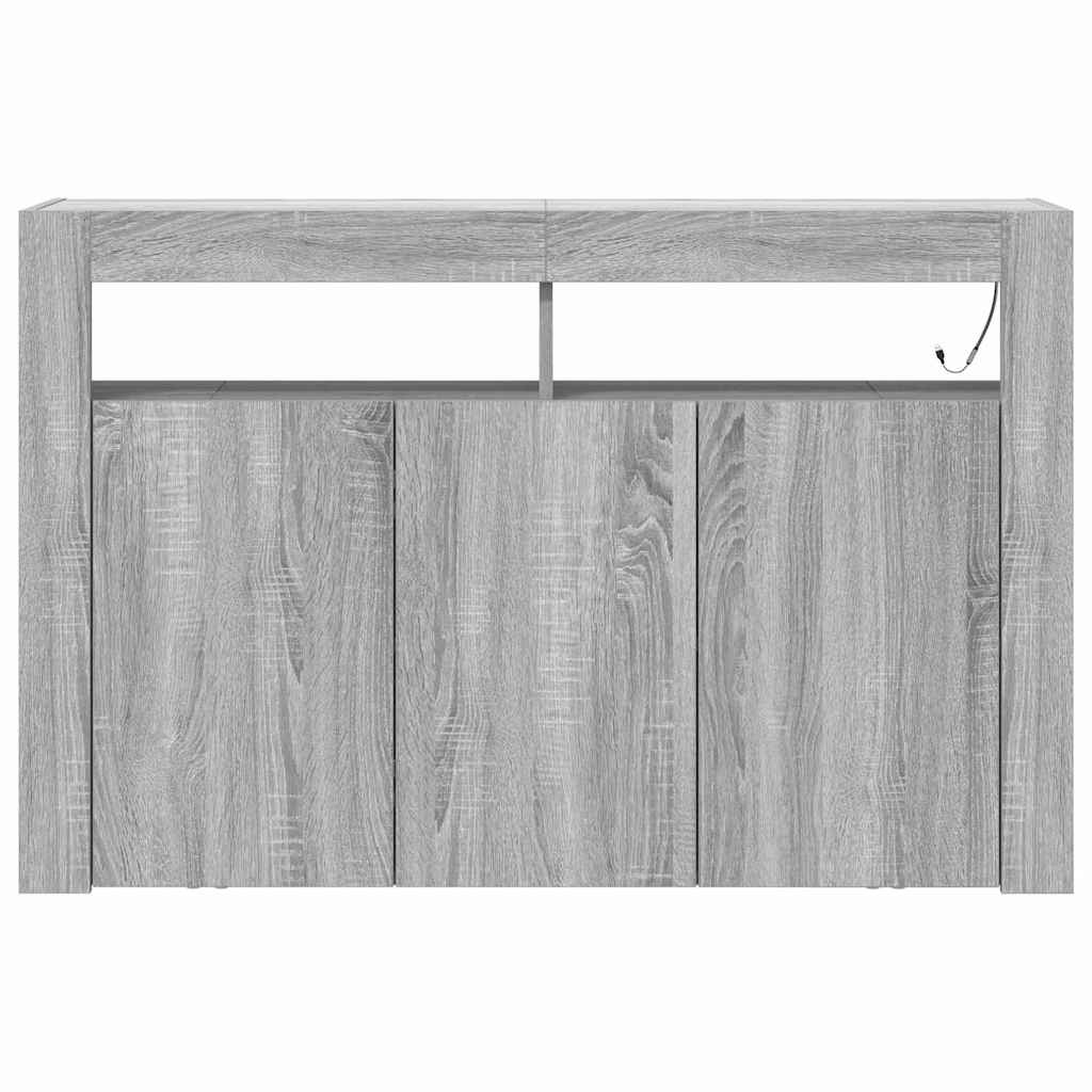 Sideboard Grau Sonoma 116 x 30 x 75 cm Holzwerkstoff