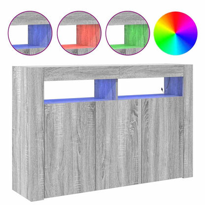 Sideboard Grau Sonoma 116 x 30 x 75 cm Holzwerkstoff