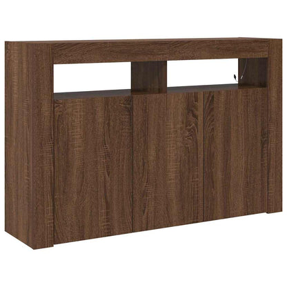 Sideboard Braun Eichen-Optik 116 x 30 x 75 cm Holzwerkstoff