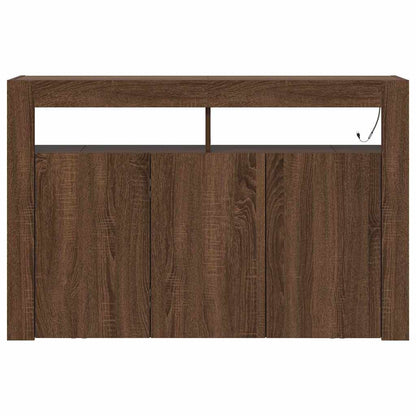 Sideboard Braun Eichen-Optik 116 x 30 x 75 cm Holzwerkstoff
