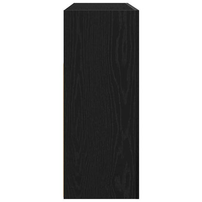 Sideboard Schwarz Eichen-Optik 116 x 30 x 75 cm Holzwerkstoff